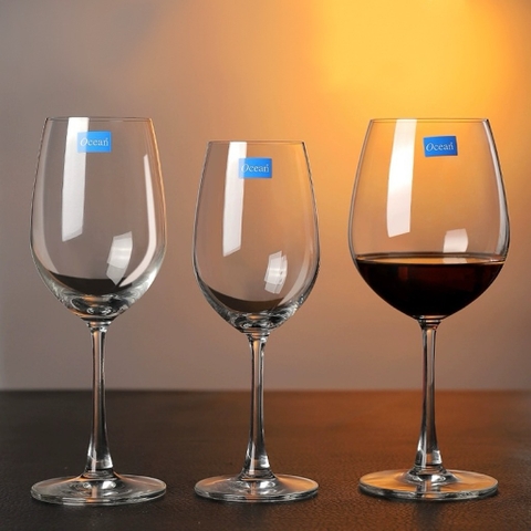 Bộ 6 ly vang cao cấp chính hãng Ocean 370ml, 455ml, 595ml