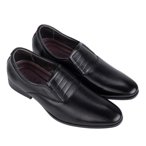 Giày tây nam SPH342 Da bò SUNPOLO giày công sở, đi tiệc đế cao 3cm