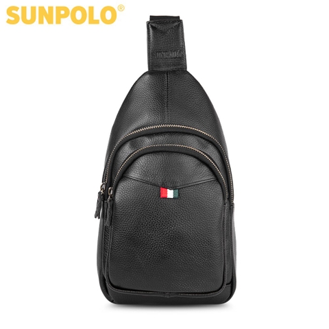 Túi Đeo Chéo Nam Da Bò Cao Cấp  STU102 Đen Nâu Bò