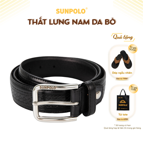 Dây nịt BSMK47 da bò vân caro
