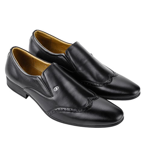 Giày Tây Nam Da Bò SUNPOLO Đen - MU5573