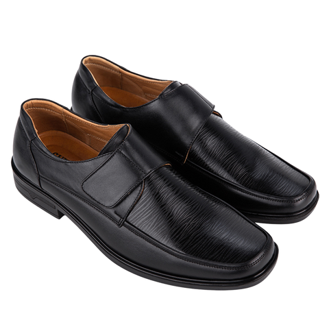 Giày tây nam DAXE61 da bò mũi tròn phiên bản màu Đen