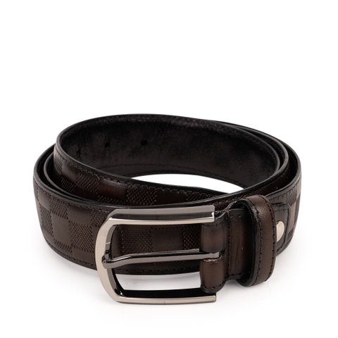 Thắt lưng nam da bò Khóa xỏ kim Nâu - BSMK39