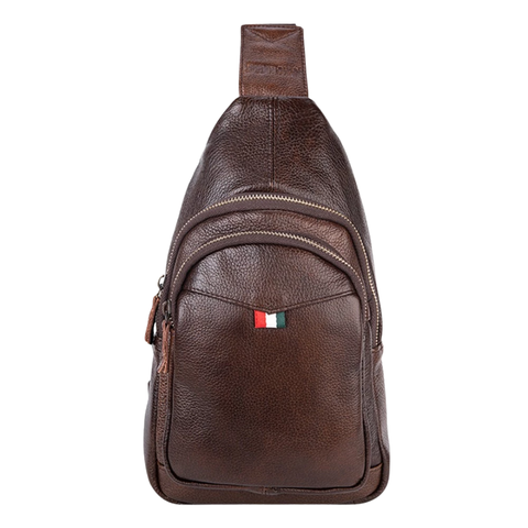 Túi Đeo Chéo Nam Da Bò Cao Cấp  STU102 Đen Nâu Bò