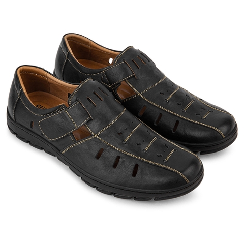 Giày rọ STA680 da bò đế cao su thoáng khi 2 phiên bản màu Đen/Nâu