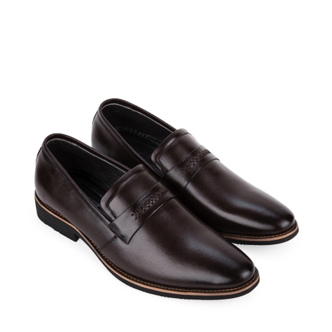 Giày tây nam SPH295 da bò đế cao su mũi nhọn 2 phiên bản màu Nâu/Bò