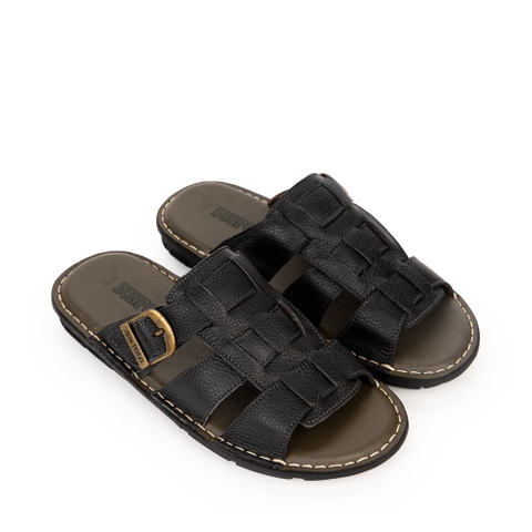 Dép Quai Ngang Nam AQN001 Da Bò Cao Cấp