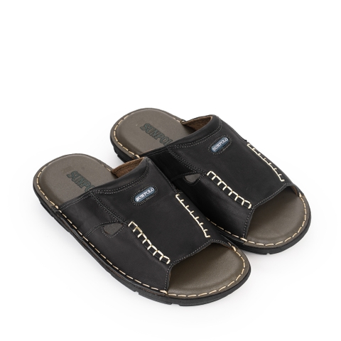 Dép Quai Ngang Nam AQN012 Da Bò Cao Cấp