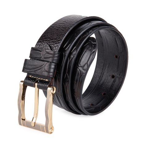 Dây nịt nam da bò SUNPOLO Đen - BSBK28