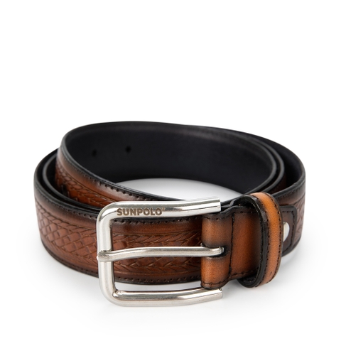Thắt lưng BSMK47 da bò vân caro