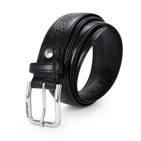 Dây nịt BSMK47 da bò vân caro