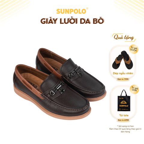 Giày mọi nam CS5163 da bò