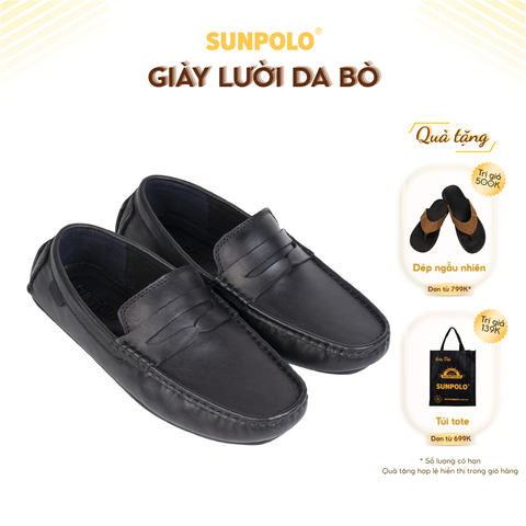 Giày lười nam MCS268 da bò cao cấp
