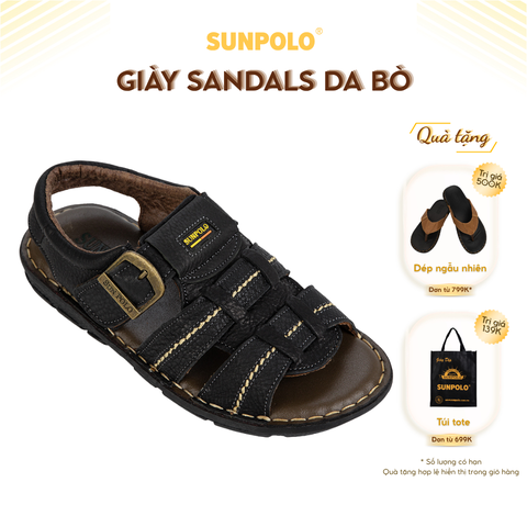 Xăng Đan Quai Hậu Nam SDA002 Da Bò Cao Cấp SUNPOLO