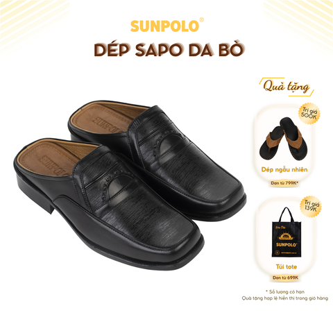 Dép Sapo nam SPO016 đế cao da bò