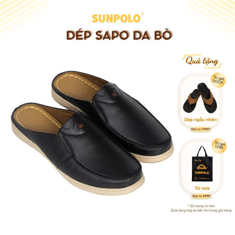Dép sapo nam SP1510 da bò SUNPOLO