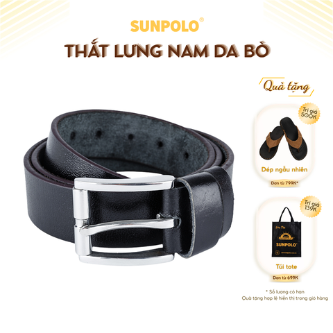 Dây nịt nam da bò SUNPOLO BS05DN