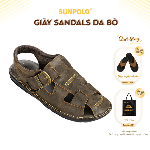 Xăng đan bít mũi da bò Sandals SDA019