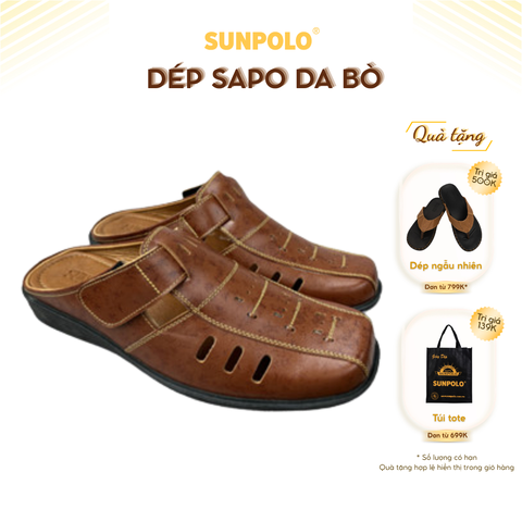 Dép Sapo Nam SPO005 Da Bò