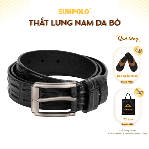 Dây nịt nam da bò BSBK52 đầu kim xỏ lỗ