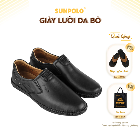Giày mọi nam da bò SUNPOLO MOI027
