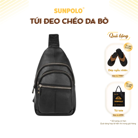 Túi Đeo Chéo Nam Da Bò Cao Cấp STU101 Đen Nâu Bò