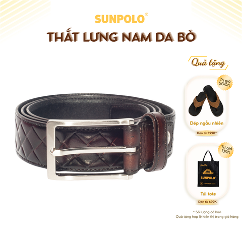 Dây nịt Nam Da Bò BSMK26 Nâu