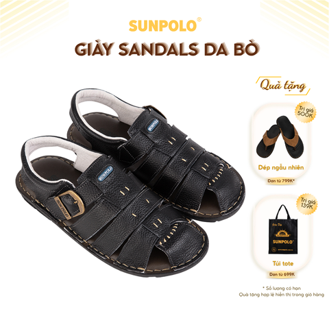 Sandals Nam SDA008 Da Bò Cao Cấp
