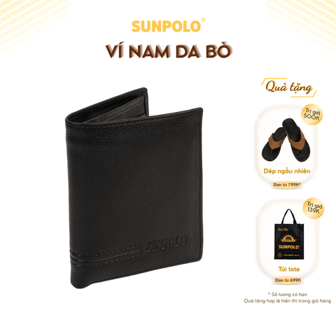 Ví đứng nam da bò  WSCT12 Đen Nâu