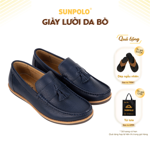 Giày lười nam MU2581 Da bò cao cấp đi làm công sở đi chơi