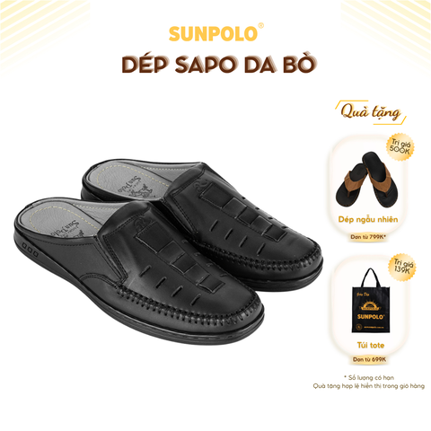 Dép Sapo Bít Mũi Nam SPO194 Da Bò
