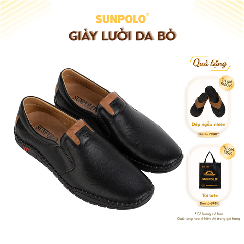 Giày mọi nam CS5059 da bò Trẻ trung Thanh lịch