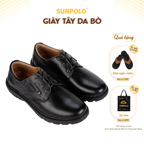 Giày nam XIPO01 buộc dây da bò cổ điển và hiện đại, trẻ trung