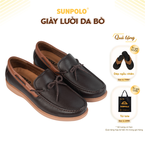 Giày lười nam CS5162 da bò hiện đại phù hợp làm công sơ, đi chơi hay dự tiệc