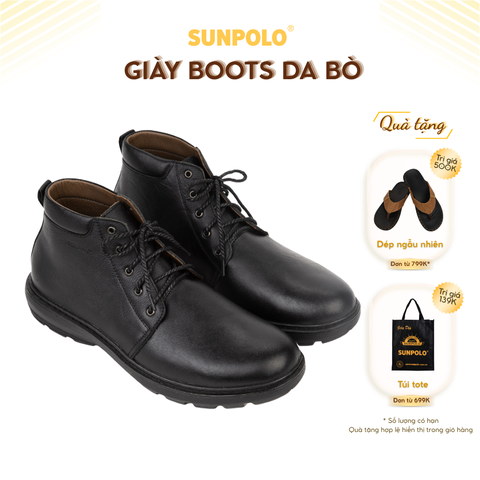 Giày Boot nam BOOT05 da bò Chunky Boots