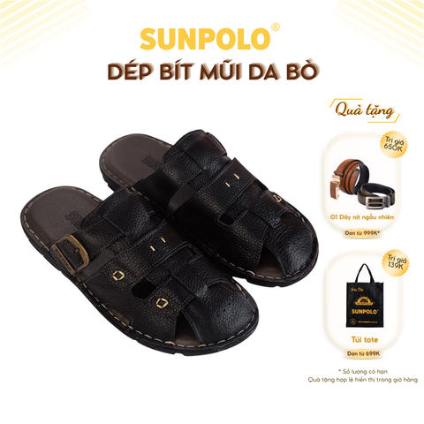 Dép Bít Mũi ABI020 Da Bò Cao cấp