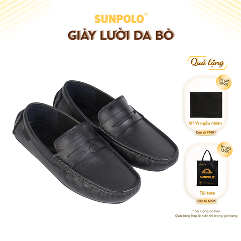 Giày lười nam MCS268 da bò cao cấp