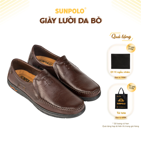 Giày lười LS2098 da bò đế mới tinh tế thu hút cho phái mạnh