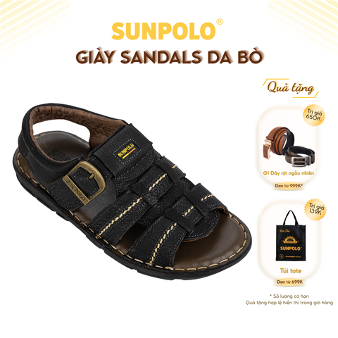 Xăng Đan Quai Hậu Nam SDA002 Da Bò Cao Cấp SUNPOLO