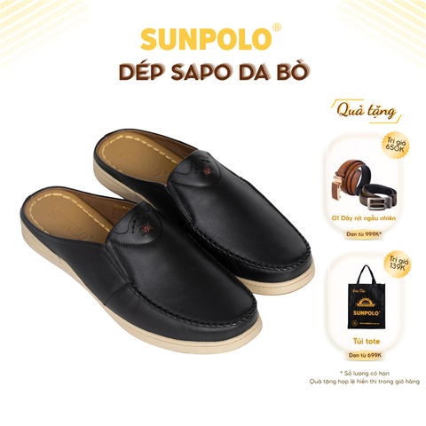 Dép sapo nam SP1510 da bò SUNPOLO