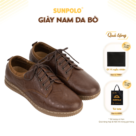 Giày nam da bò cao cấp CS6200 buộc dây