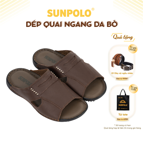 Dép Quai Ngang DQN028 Da Bò Cao Cấp