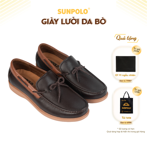 Giày lười nam CS5162 da bò hiện đại phù hợp làm công sơ, đi chơi hay dự tiệc