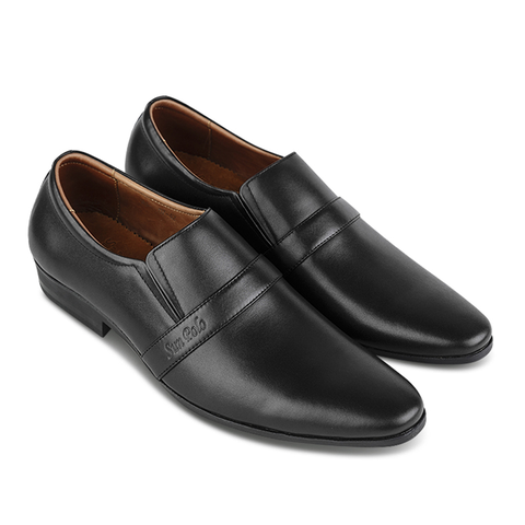 Giày tây TAY-07 da bò đế cao su mũi nhọn có 2 phiên bản màu Đen/Nâu