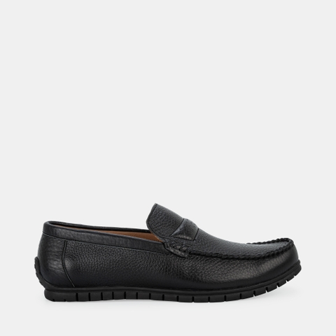 Giày Lười Nam Da Bò SUNPOLO Đen Nâu MU2589