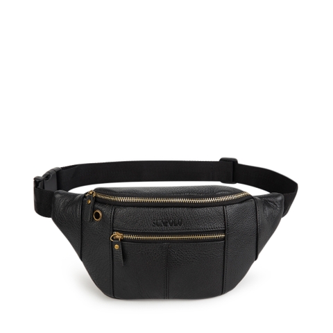 Túi Đeo Chéo Bao Tử Nam Da Bò Cao Cấp SBT107 Đen Nâu Xanh Navy