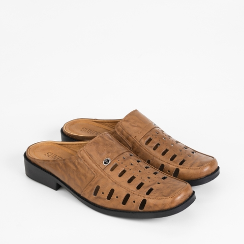 Dép Sapo SPO009 da bò đế cao su gót cao 3cm