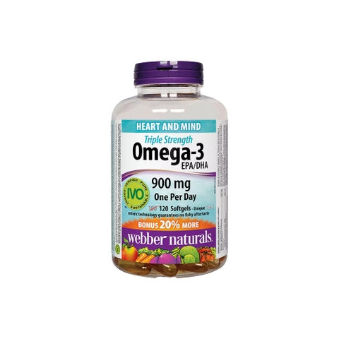 [COMBO] Webber Naturals Omega 3 Triple Strength (120 viên)