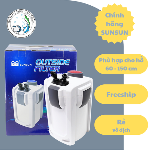 Lọc Thùng SunSun HW-702A HW-703A HW-704A Có Đèn UV, Lọc Ngoài Hồ Cá, Bể Thủy Sinh, Cá Cảnh