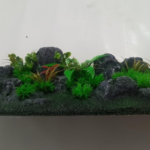 [BACKGROUND 3D] Phông Nền 3D Giả Núi Đá, Giả Cây Trang Trí Cho Hồ Cá Cảnh SIZE 47X23CM